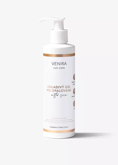 VENIRA chladivý gel po opalování, AFTER SUN, aloe vera a menthol, 250 ml